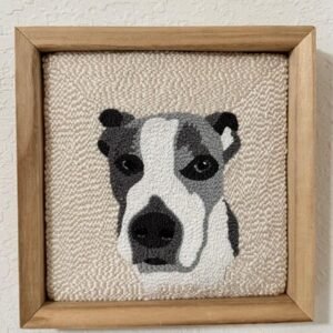 Handmade Portrait in Punch Needle